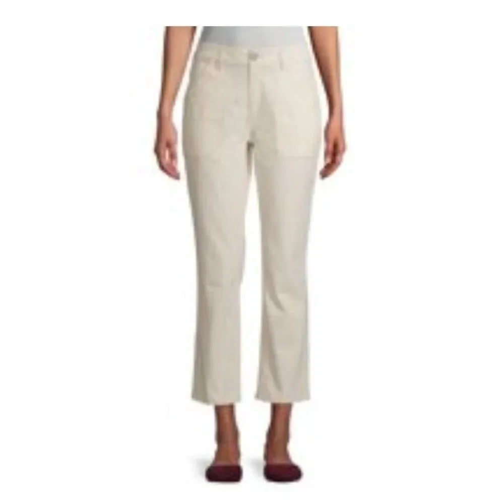 Utility High Rise Straight Leg Cream Pants Sz 10 - Buy 4 Items Get 25% Off - Picture 1 of 7